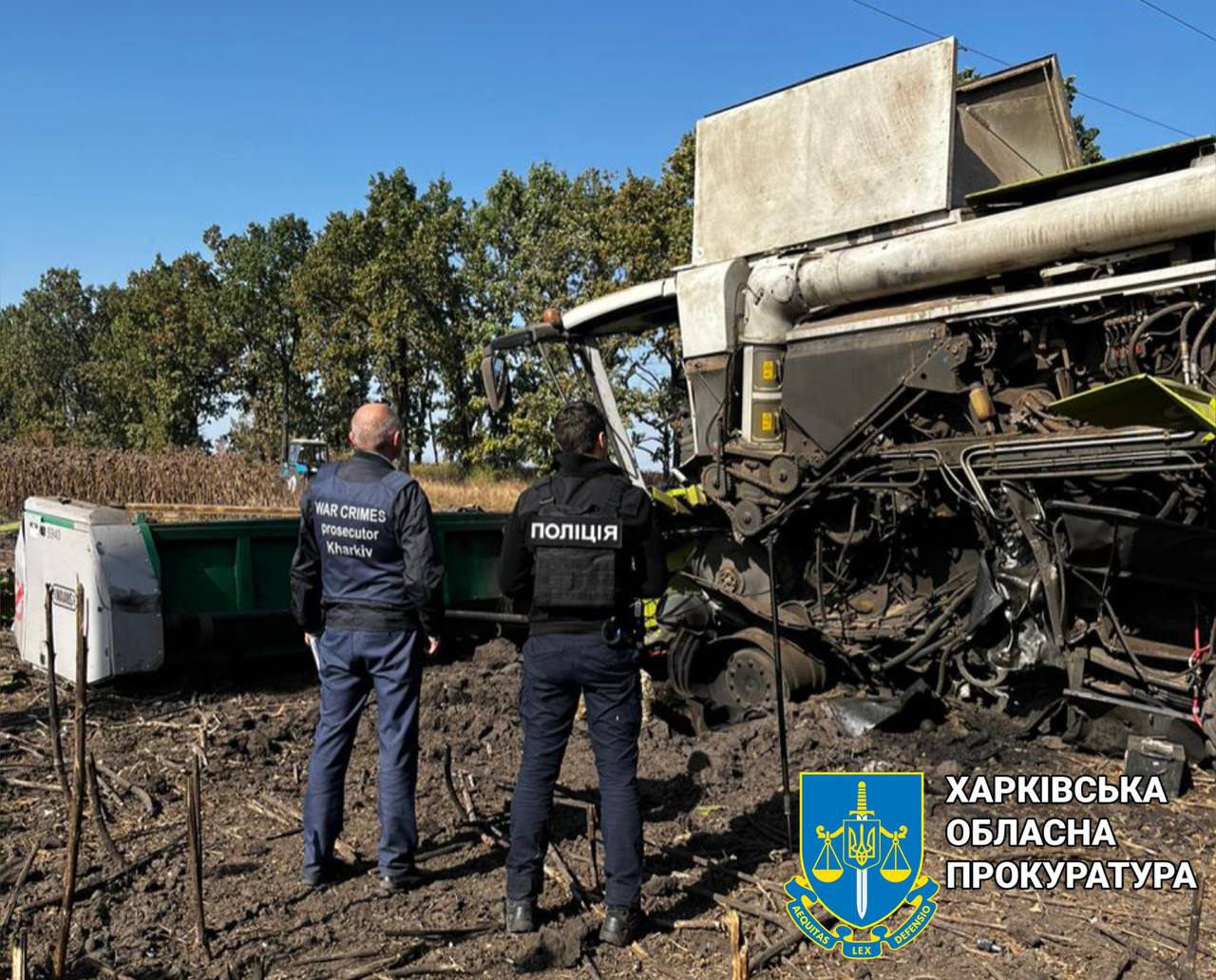 На Ізюмщині комбайн під час польових робіт підірвався на міні