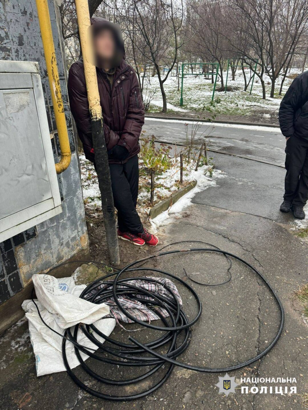 Зрізав телефонний кабель та здавав на метал: у Харкові затримали зловмисника