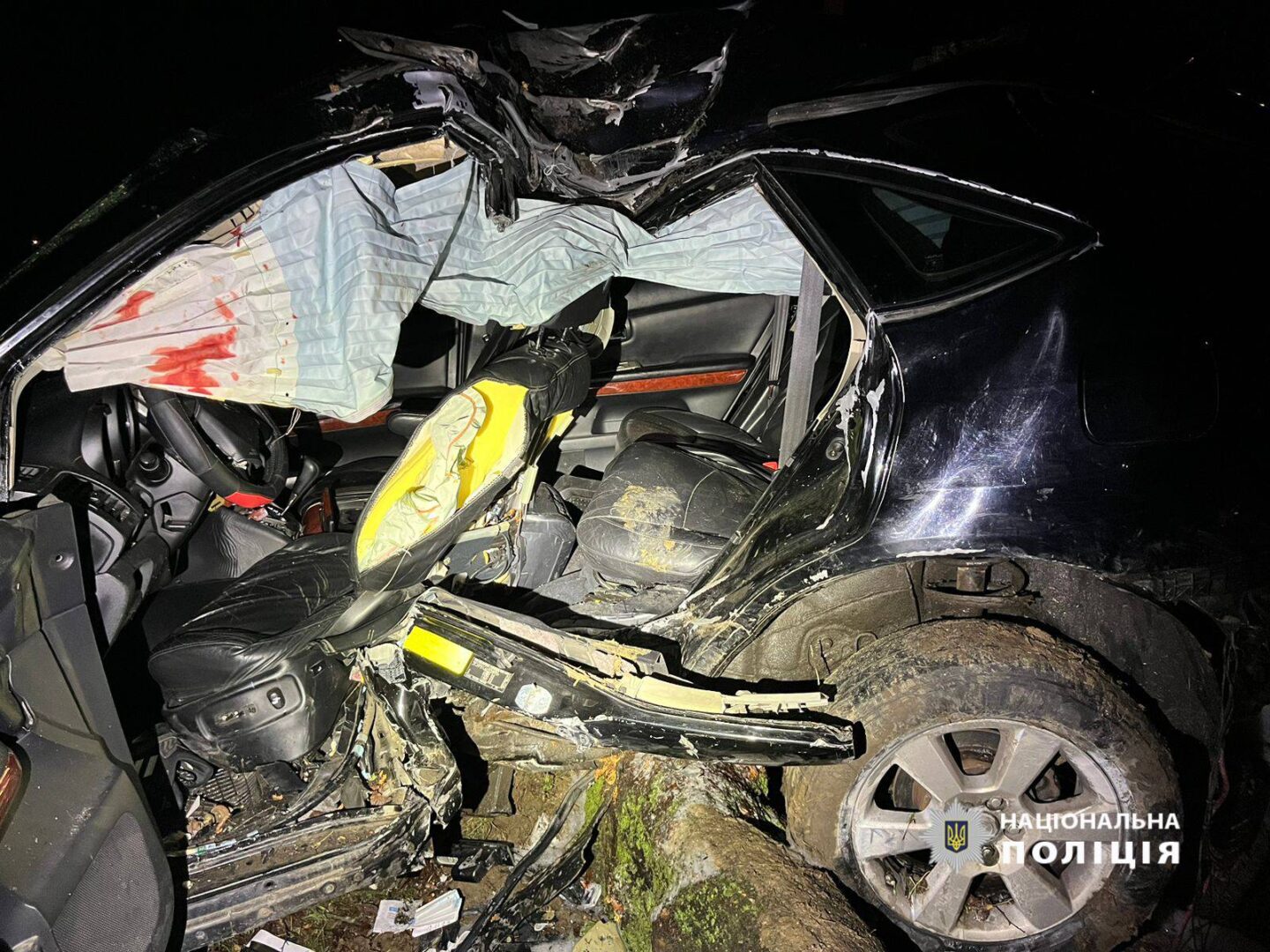 У Харкові водій не впорався з керуванням та зіштовхнувся з деревом