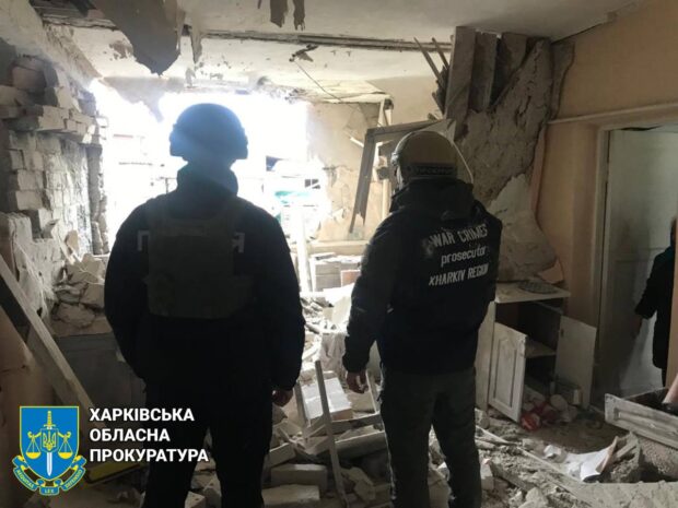 Правоохоронці зафіксували наслідки російського артобстрілу Купʼянська