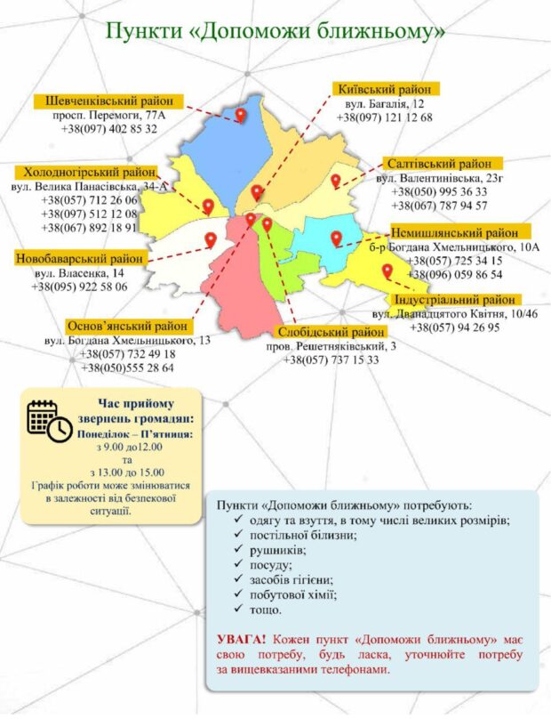 Розташування пунктів "Допоможи ближньому"
