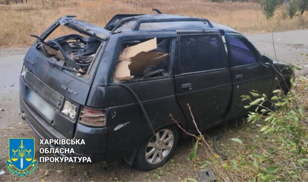 Ворожий дрон атакував цивільне авто на Харківщині: постраждали троє людей