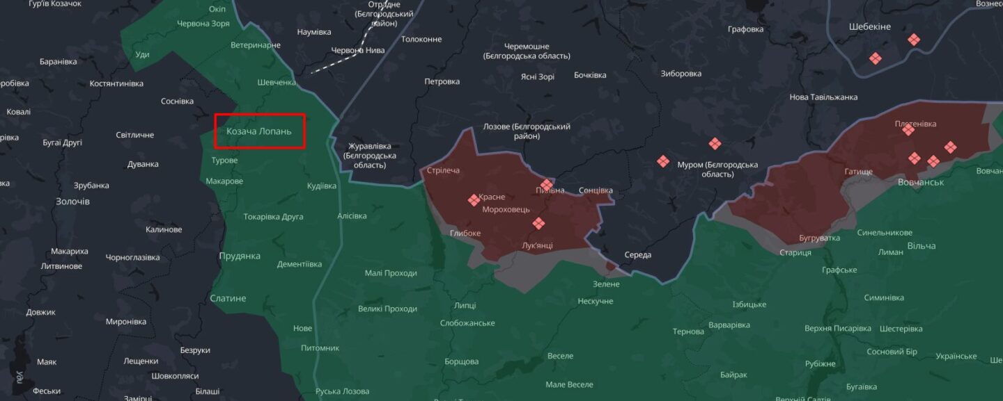 На Харківському напрямку росіяни штурмували позиції Сил оборони поблизу Козачої Лопані – Генштаб ЗСУ