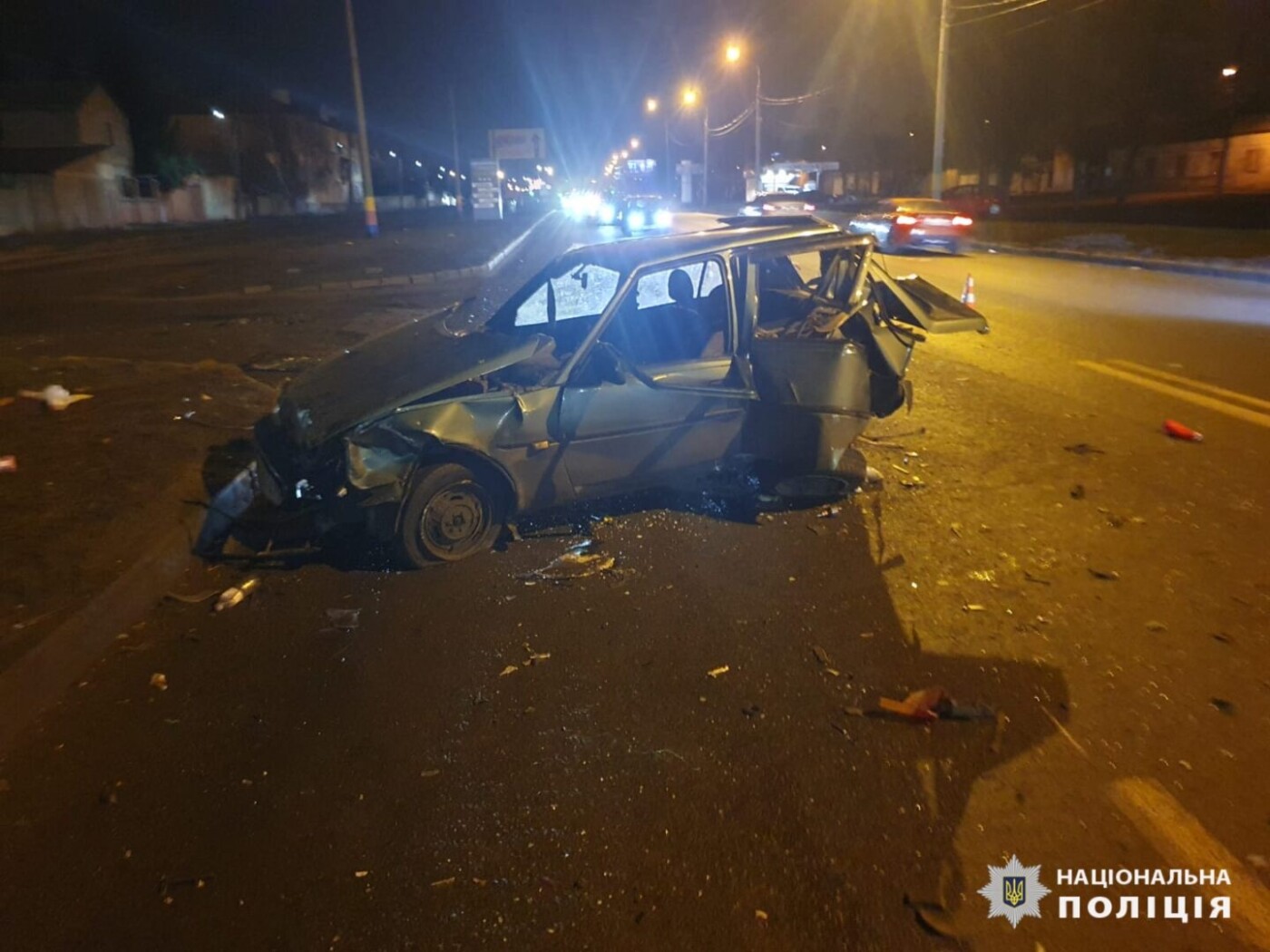 У Харкові внаслідок зіткнення трьох автівок постраждав чоловік