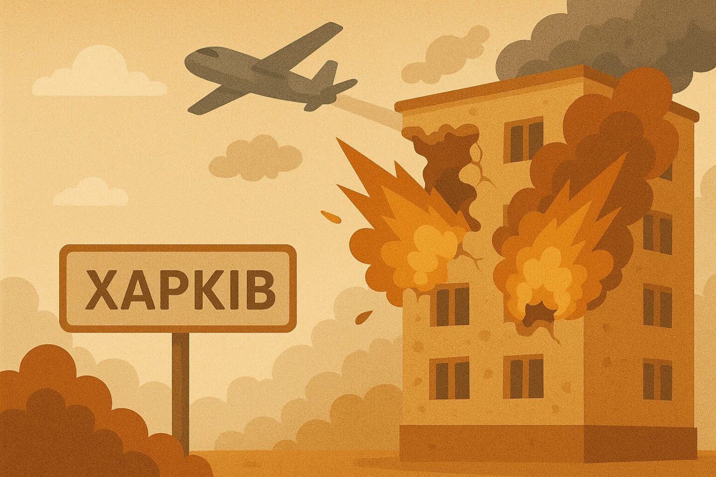 російський безпілотник вдарив по Харкову
