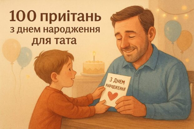 100 привітань з днем народження для тата