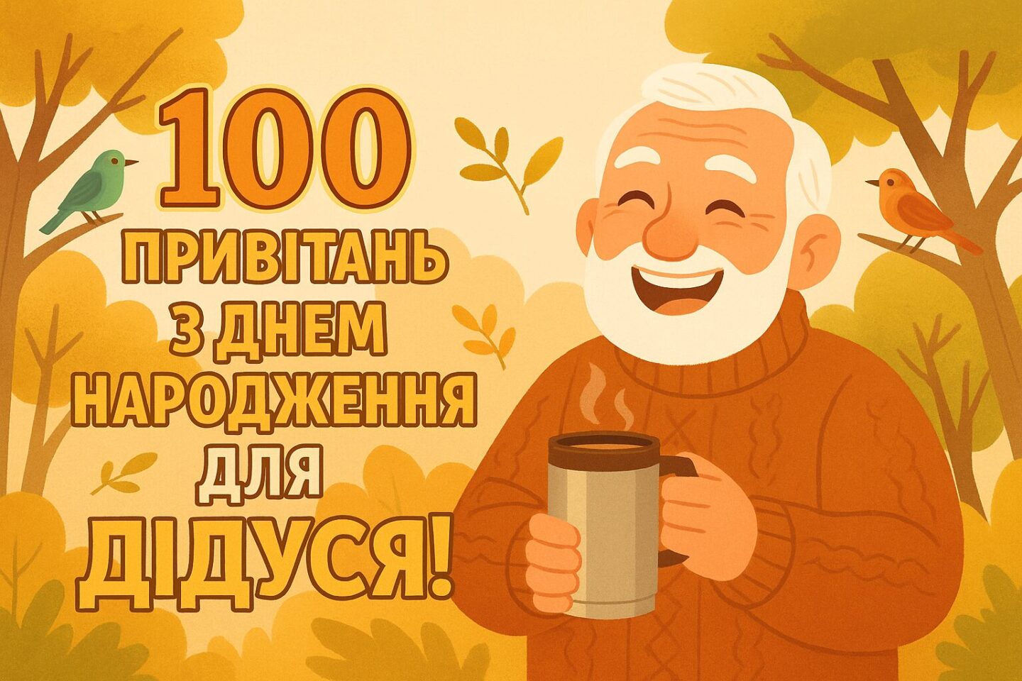 100 привітань з днем народження для дідуся