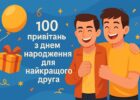 100 привітань з днем народження для найкращого друга