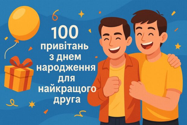 100 привітань з днем народження для найкращого друга