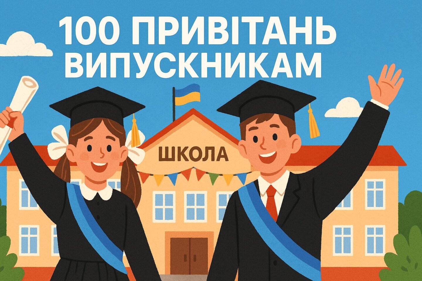 100 привітань випускникам