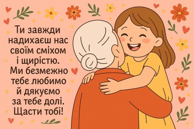 Ти завжди надихаєш нас своїм сміхом і щирістю. Ми безмежно тебе любимо й дякуємо за тебе долі. Щасти тобі!