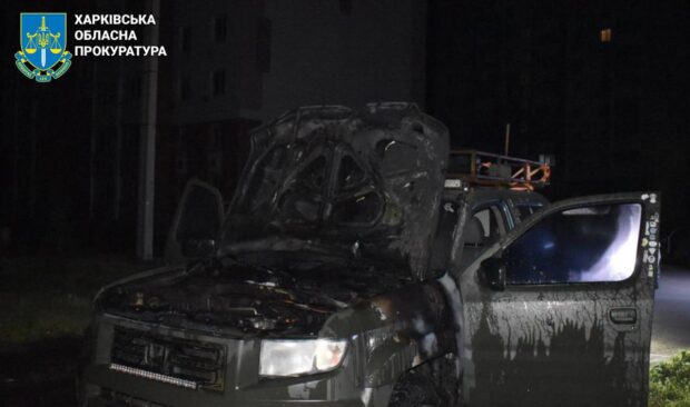 У Харкові затримала чоловіка, який підпалив автомобіль військового