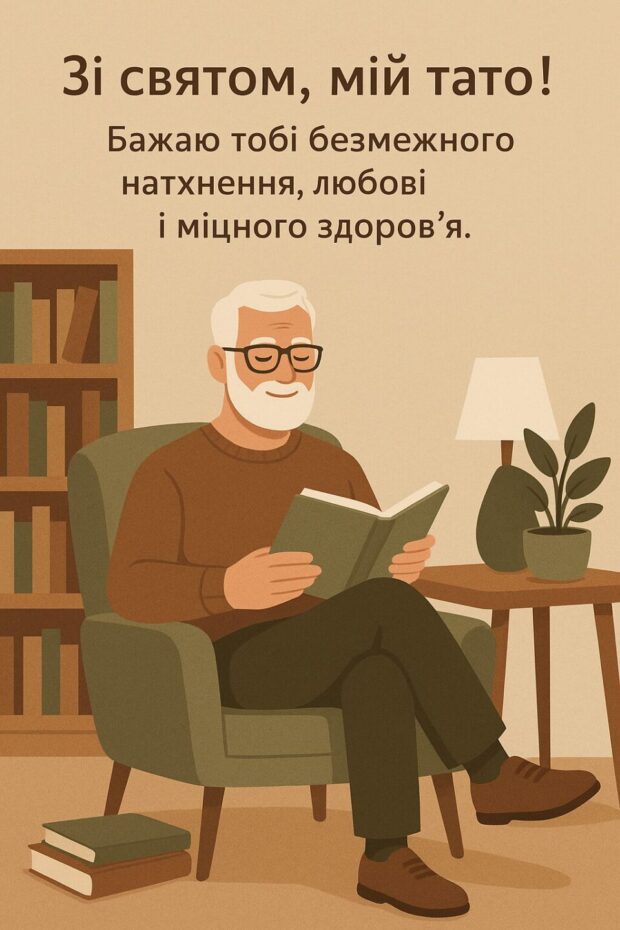 Зі святом, мій тато! Бажаю тобі безмежного натхнення, любові і міцного здоров’я.