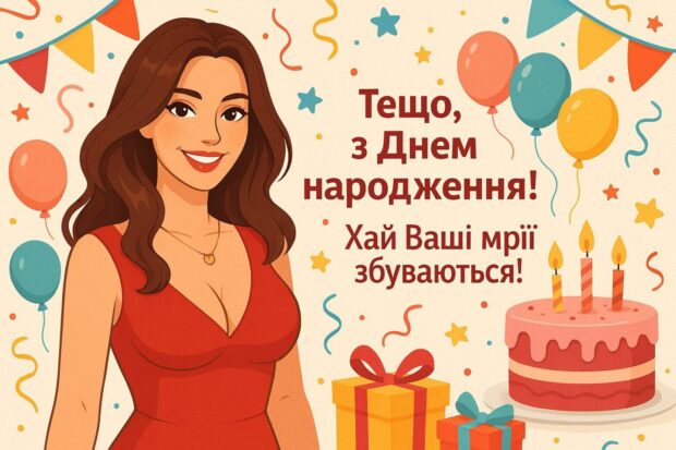 Тещо, з Днем народження! Хай Ваші мрії збуваються!
