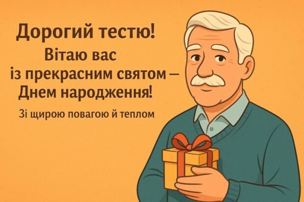 Дорогий тестю! Вітаю вас із прекрасним святом — Днем народження! 