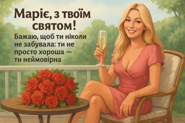 Маріє, з твоїм святом! Бажаю, щоб у твоїй душі завжди була весна, навіть посеред зими. Щоб люди, які тебе оточують, підсилювали твоє світло, а не гасили його. Щоб твої “мрії” не залишались планами, а ставали реальністю. І щоб ти ніколи не забувала: ти не просто хороша — ти неймовірна.