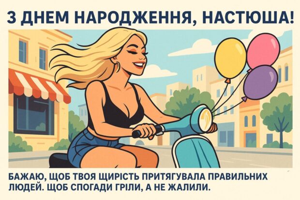 З днем народження! Бажаю, щоб твоя щирість притягувала правильних людей. Щоб спогади гріли, а не жалили.