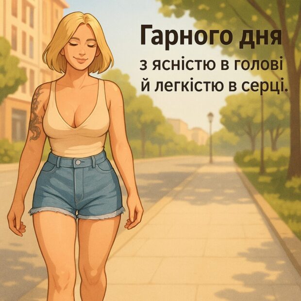 Гарного дня з ясністю в голові й легкістю в серці.