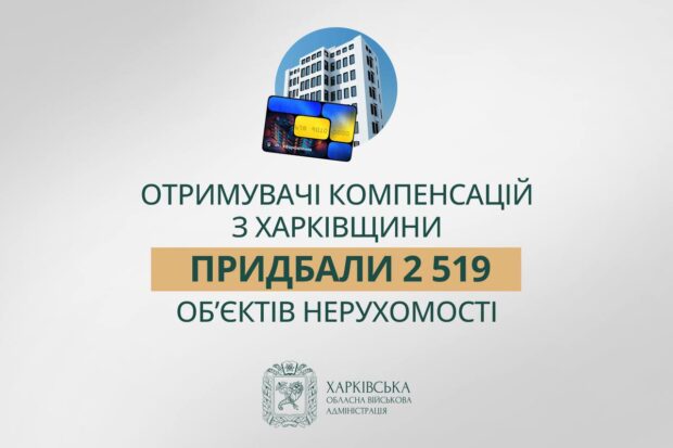 Отримувачі компенсації з Харківщини використали 3 764 житлових сертифікатів