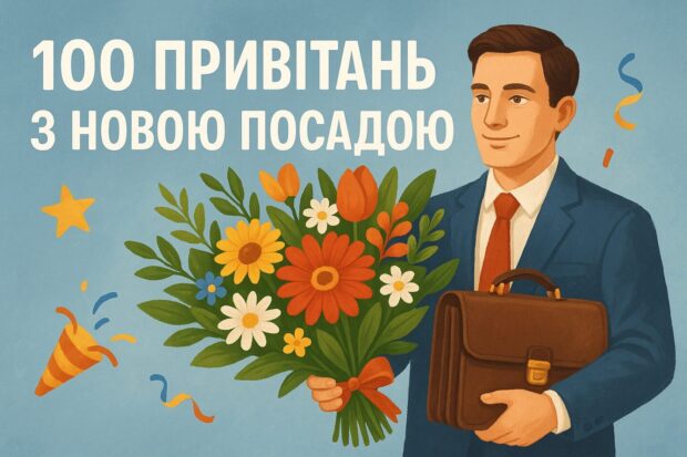 100 привітань з новою посадою