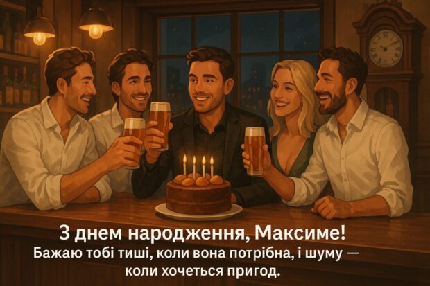 З днем народження! Бажаю тобі тиші, коли вона потрібна, і шуму — коли хочеться пригод. 