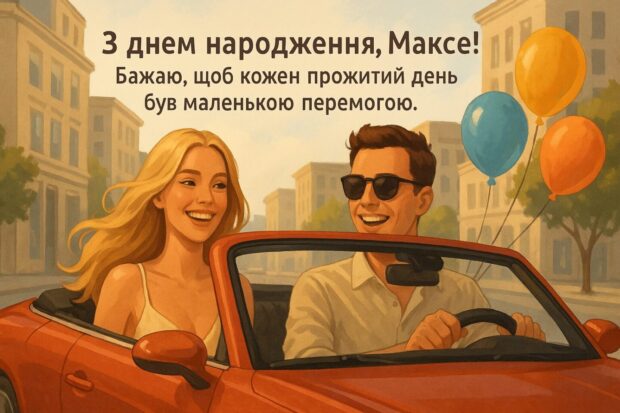 З днем народження, Максе! Бажаю, щоб у тебе завжди були сили не лише іти вперед, а й зупинятись, коли треба. Щоб ти не боявся щось завершити — бо знаєш, що попереду краще. Щоб кожен прожитий день був маленькою перемогою. І щоб у тебе було життя, яке хочеться проживати, а не планувати.