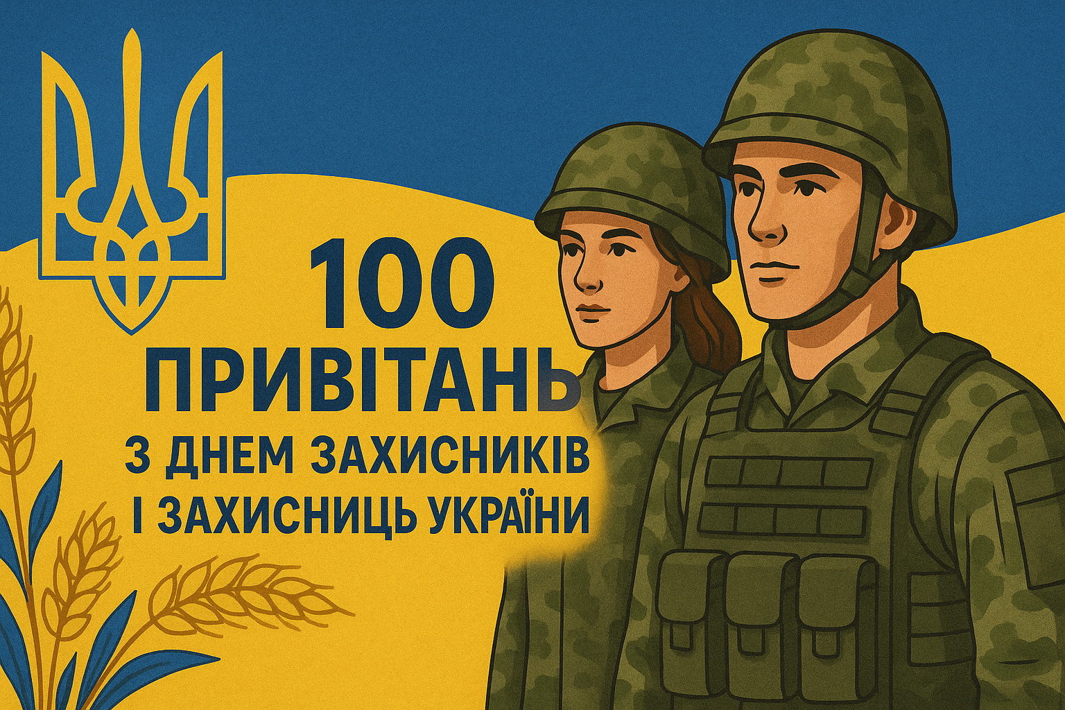 100 привітань з Днем захисників і захисниць України