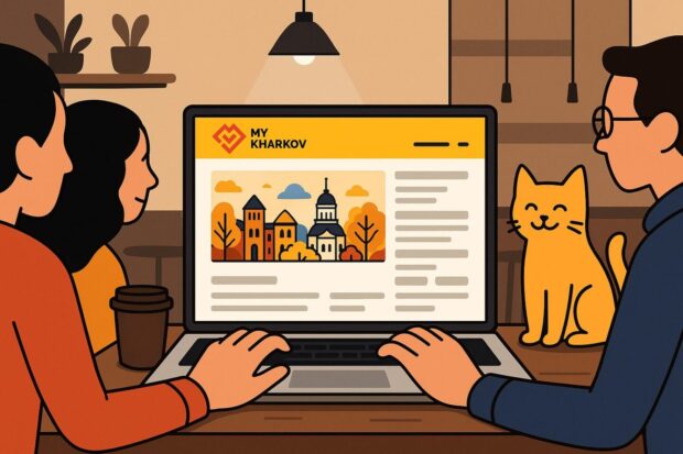 Харків, ноутбук та кіт