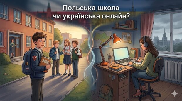 Польська школа чи українська онлайн? Вибір родин у вимушеній еміграції
