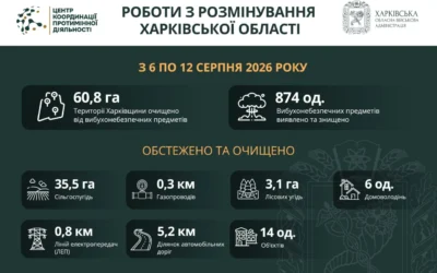 На Харківщині за тиждень виявили та знищили понад 800 вибухонебезпечних предметів