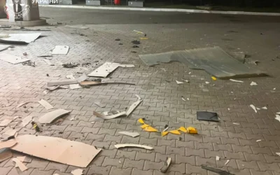 Нічний удар по Харкову: російський БпЛА «Молнія» пошкодив АЗС в Індустріальному районі (фото)