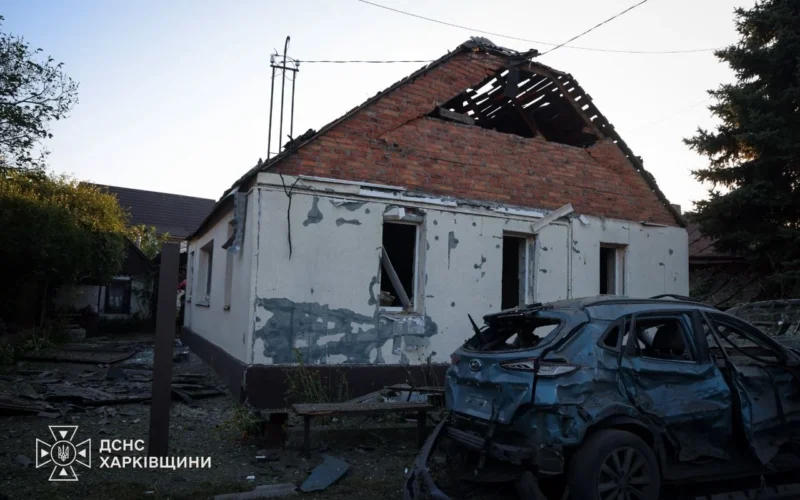 Російський БпЛА влучив у приватний сектор Основ’янського району Харкова: четверо людей зазнали гострої реакції на стрес (фото)