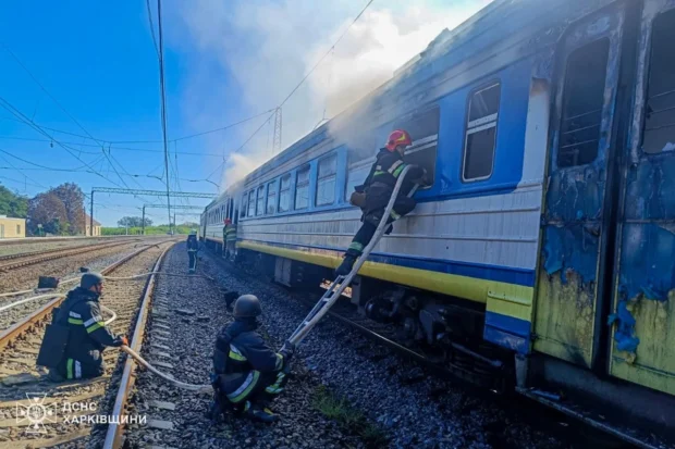 Росіяни атакували потяг «Харків — Ізюм», поранено сімох людей