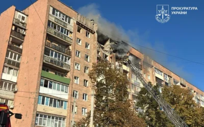 Російський удар «Геранями» по Київському району Харкова: 19 постраждалих (відео)
