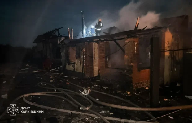 На Харківщині внаслідок атак росіян троє людей постраждали, сталися пожежі