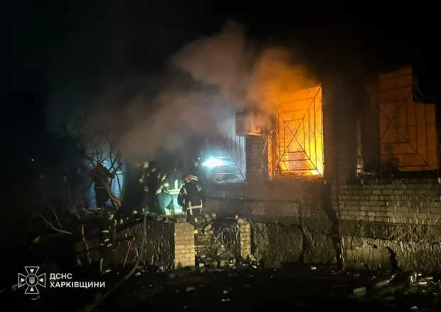 На Харківщині внаслідок атак росіян троє людей постраждали, сталися пожежі